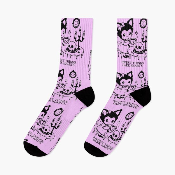Item preview, Pastel Goth Devil Girl | Sweet Things, Dark Hearts | Kawaii Gothic Illustration designed and sold by gothattic.