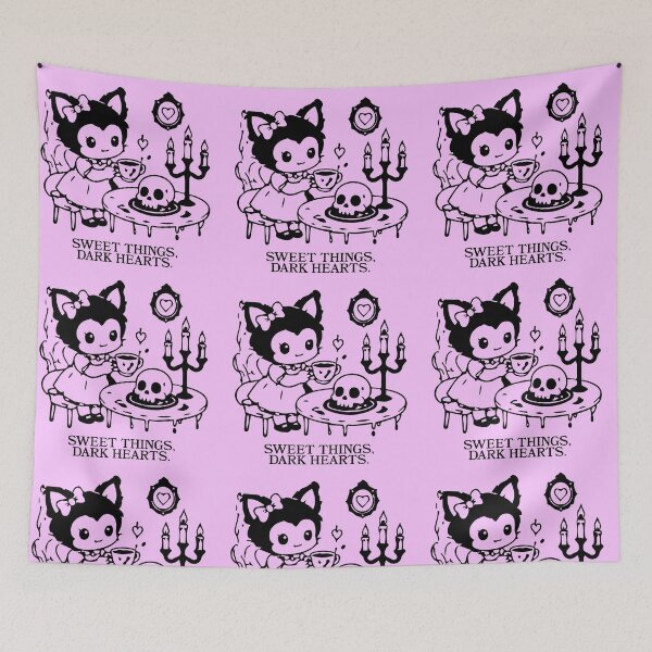 Item preview, Pastel Goth Devil Girl | Sweet Things, Dark Hearts | Kawaii Gothic Illustration designed and sold by gothattic.