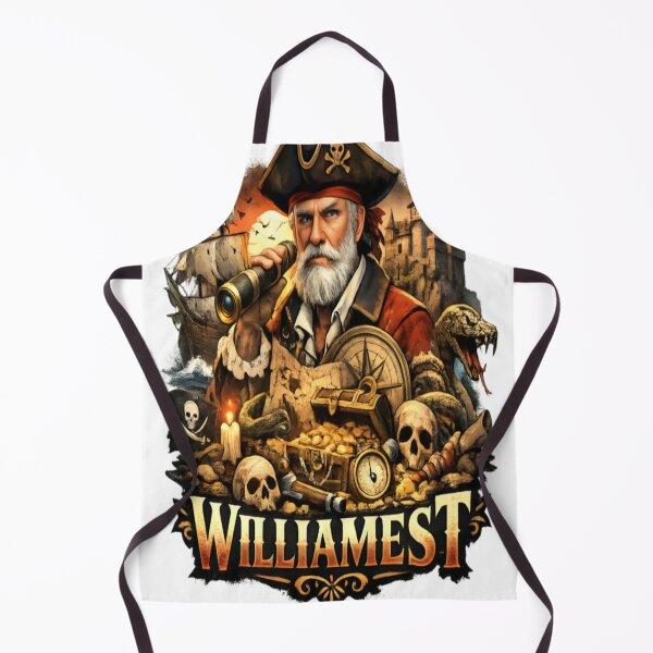 Item preview, Williamest Pirate Treasure Hunter Vintage Adventure Skull Graphic designed and sold by CatLovers Studio.