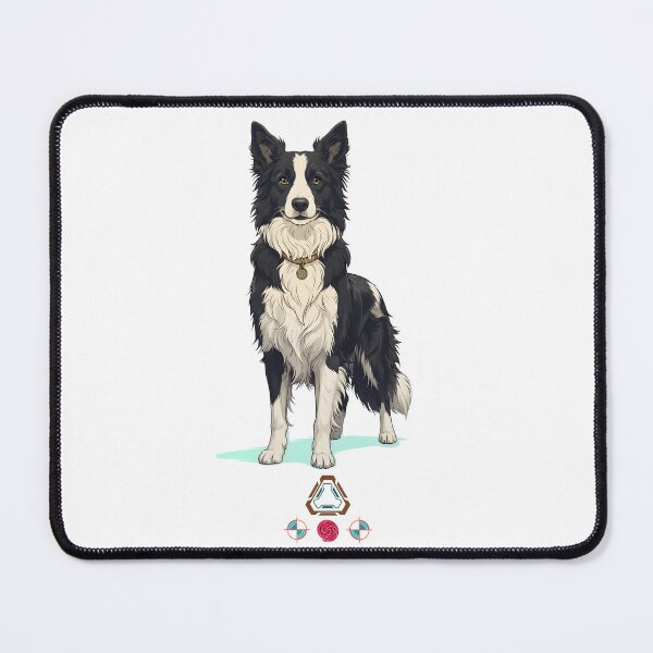 Item preview, Elegant Border Collie Dog Portrait | Smart Black and White Herding Dog Art designed and sold by Whimsy Trail Co.