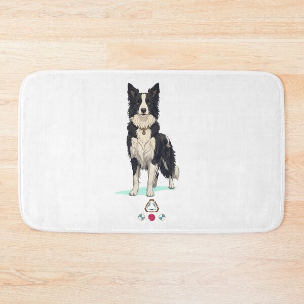 Item preview, Elegant Border Collie Dog Portrait | Smart Black and White Herding Dog Art designed and sold by Whimsy Trail Co.