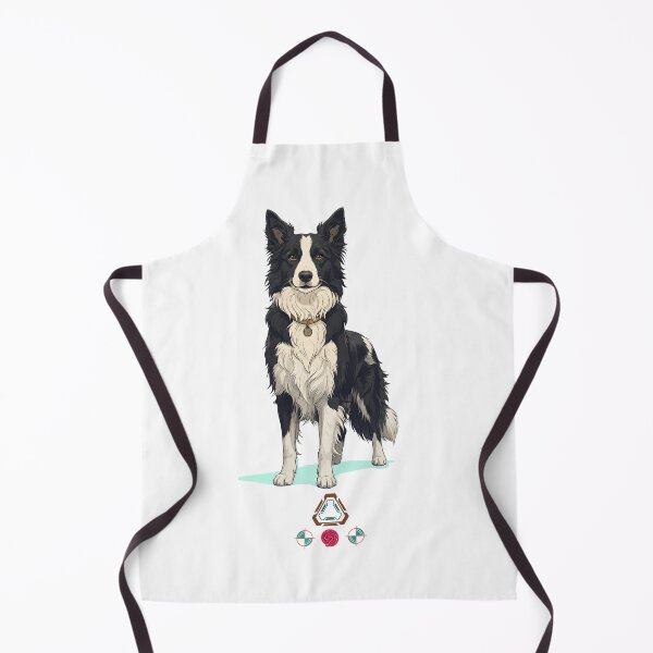 Item preview, Elegant Border Collie Dog Portrait | Smart Black and White Herding Dog Art designed and sold by Whimsy Trail Co.