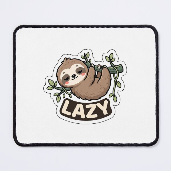 Item preview, Professional Sloth-ing Around - Cute Sloth Sticker with LAZY Text designed and sold by SimpleP.