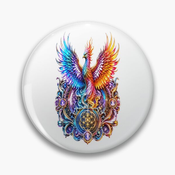 Item preview, Iridescent Phoenix Sacred Mandala designed and sold by Inky Atlas.