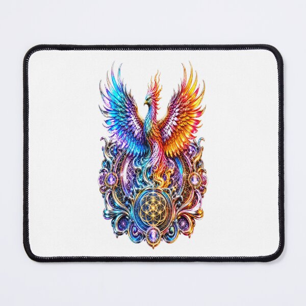 Item preview, Iridescent Phoenix Sacred Mandala designed and sold by Inky Atlas.