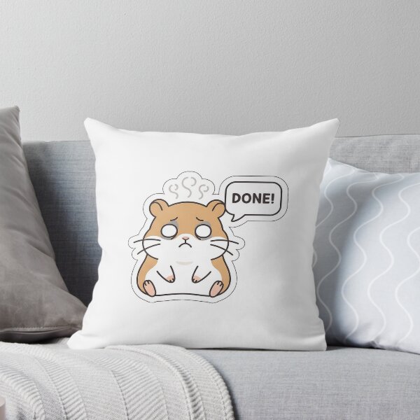 Item preview, Officially DONE with the Day - Stressed Hamster with Speech Bubble Sticker designed and sold by SimpleP.