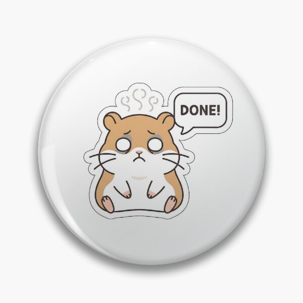 Item preview, Officially DONE with the Day - Stressed Hamster with Speech Bubble Sticker designed and sold by SimpleP.