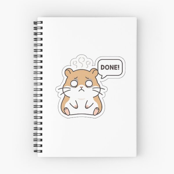 Item preview, Officially DONE with the Day - Stressed Hamster with Speech Bubble Sticker designed and sold by SimpleP.