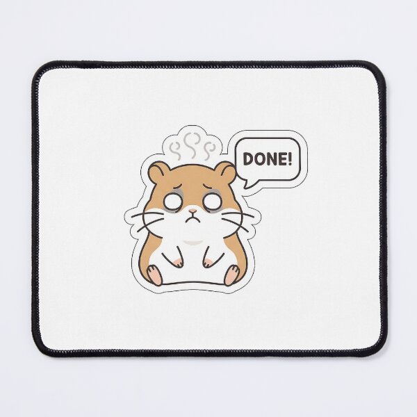 Item preview, Officially DONE with the Day - Stressed Hamster with Speech Bubble Sticker designed and sold by SimpleP.