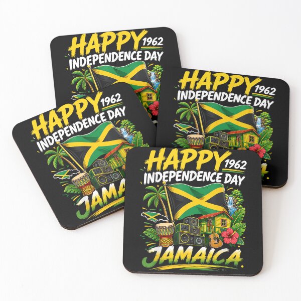 Item preview, Happy Jamaica Independence Day 1962 Reggae Culture Flag Graphic Design designed and sold by RuperDelois.