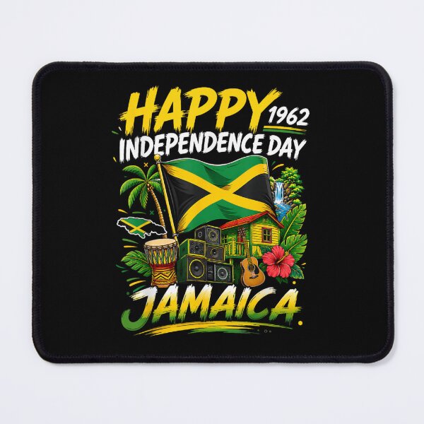 Item preview, Happy Jamaica Independence Day 1962 Reggae Culture Flag Graphic Design designed and sold by RuperDelois.
