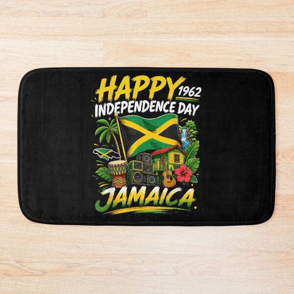 Item preview, Happy Jamaica Independence Day 1962 Reggae Culture Flag Graphic Design designed and sold by RuperDelois.