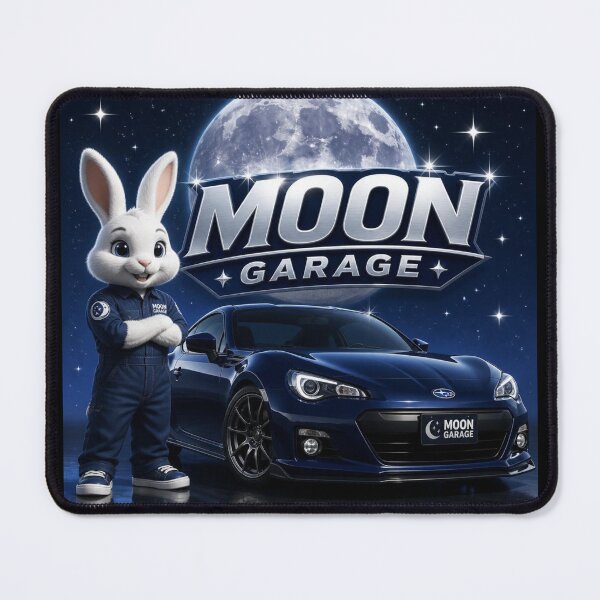 Item preview, Moon Garage Retro Sports Car Graphic | Kawaii Bunny Driver PNG | Cute Automotive Vinyl Sticker designed and sold by Stylestickers55.