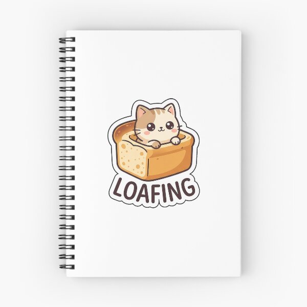 Item preview, Just Loafing Around Today - Cute Cat in Bread Sticker with LOAFING Text designed and sold by SimpleP.