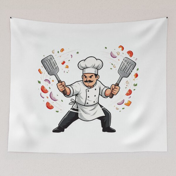 Item preview, Chef wielding spatulas like swords designed and sold by DVerse Studio.