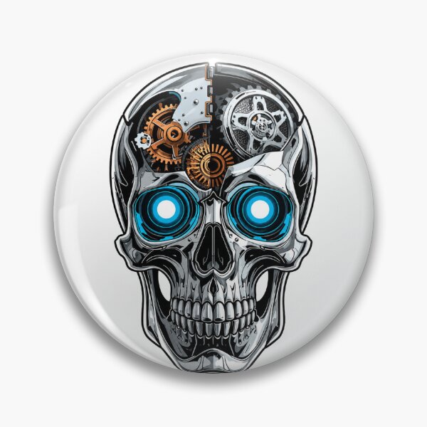Item preview, Cyberpunk Mechanical Skull | Futuristic Robot Skull Illustration designed and sold by Wonza22yara.