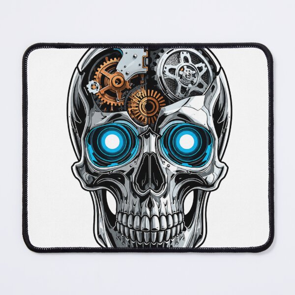 Item preview, Cyberpunk Mechanical Skull | Futuristic Robot Skull Illustration designed and sold by Wonza22yara.