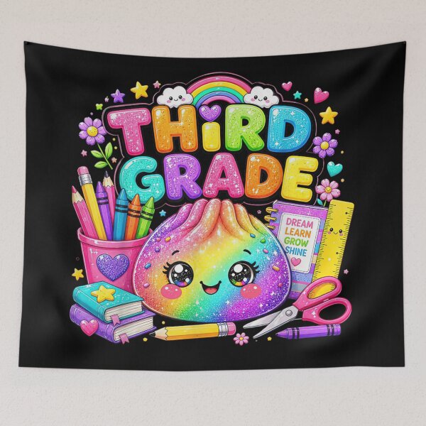 Item preview, Cute Rainbow Third Grade Back To School Teacher Student Graphic Design designed and sold by RuperDelois.
