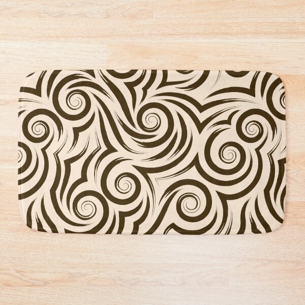 Item preview, Brown Tribal Swirl Seamless Pattern designed and sold by ​Jyoti Digital Artist.