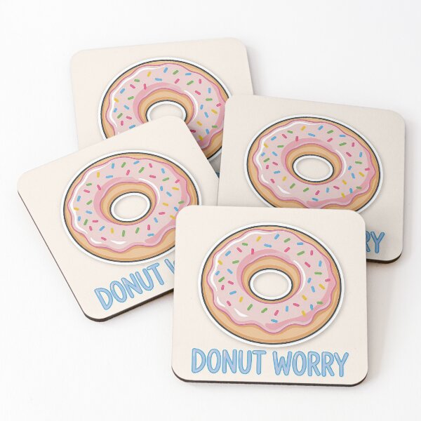 Item preview, Don't Worry Kawaii Glazed Donut Pun designed and sold by C-Plus-Home.