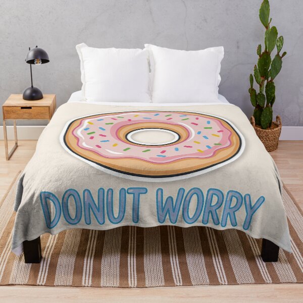 Item preview, Don't Worry Kawaii Glazed Donut Pun designed and sold by C-Plus-Home.