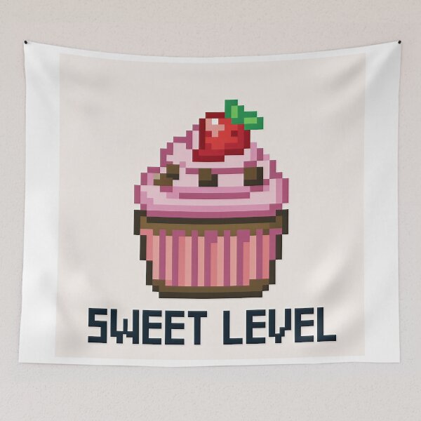 Item preview, Retro 8-Bit Pixel Art Cupcake Sweet Level designed and sold by C-Plus-Home.