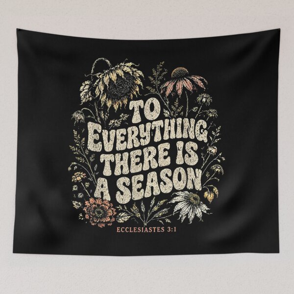 Item preview, To Everything There Is A Season Ecclesiastes 3 1 Vintage Wildflowers designed and sold by PhocoNibict.