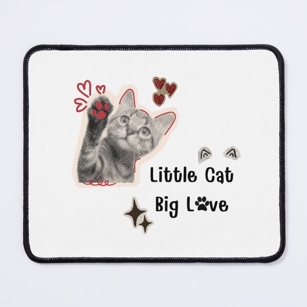 Item preview, Cute Halftone Cat with Hearts - "Little Cat Big Love" designed and sold by KANAH FORYED.