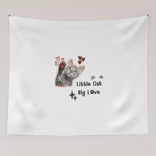 Item preview, Cute Halftone Cat with Hearts - "Little Cat Big Love" designed and sold by KANAH FORYED.