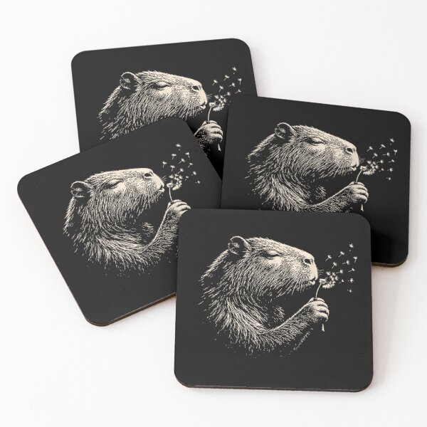 Item preview, Vintage Capybara Blowing Dandelion Botanical Cottagecore Nature Animal Lover Aesthetic designed and sold by PhocoNibict.