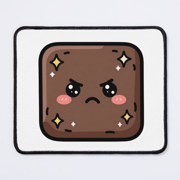 Item preview, Cute Grumpy Kawaii Brownie Cartoon | Adorable Brownie Sticker & Gift Design designed and sold by Rood Art Studio.