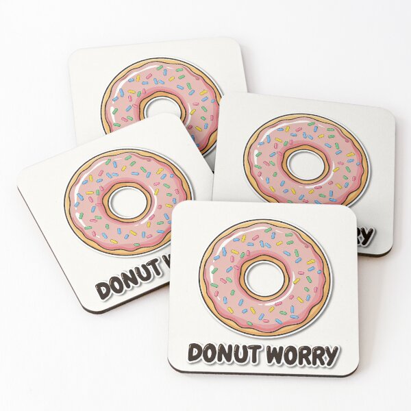 Item preview, Don't Worry Kawaii Glazed Donut Pun designed and sold by C-Plus-Home.