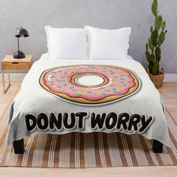 Item preview, Don't Worry Kawaii Glazed Donut Pun designed and sold by C-Plus-Home.