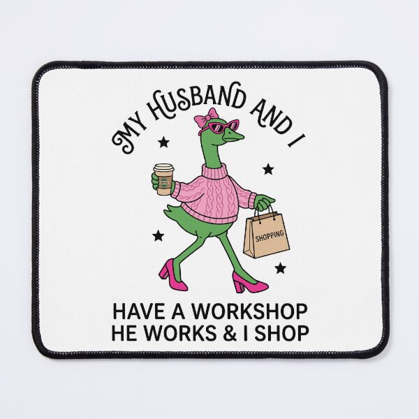 Item preview, My Wife And I Have A Workshop I Work And She Shops Husband Wife Marriage Humor Gift designed and sold by Doodleoub.