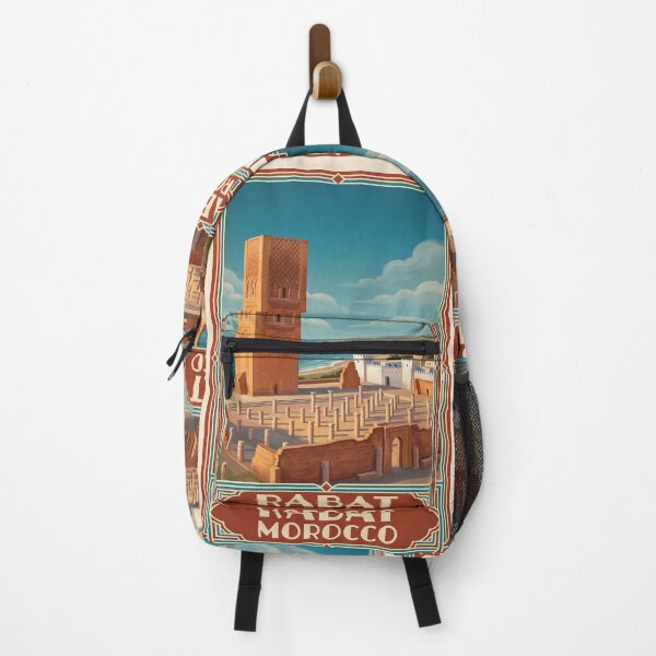 Item preview, Rabat Morocco Vintage Travel Poster – Hassan Tower & Atlantic Coast Art designed and sold by Bomax121.