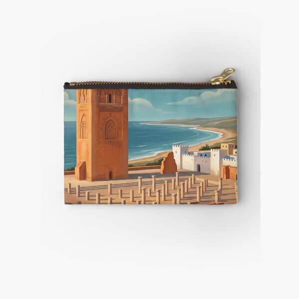 Item preview, Rabat Morocco Vintage Travel Poster – Hassan Tower & Atlantic Coast Art designed and sold by Bomax121.