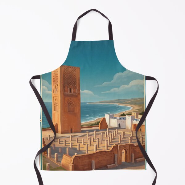 Item preview, Rabat Morocco Vintage Travel Poster – Hassan Tower & Atlantic Coast Art designed and sold by Bomax121.