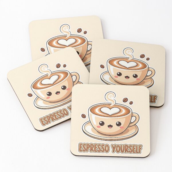 Item preview, Kawaii Coffee Cup Espresso Express Yourself designed and sold by C-Plus-Home.