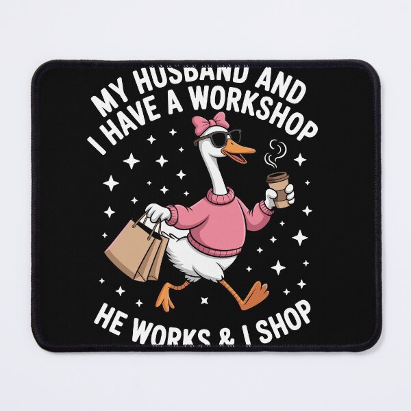 Item preview, My Wife And I Have A Workshop I Work And She Shops Husband Wife Marriage Humor Gift designed and sold by Doodleoub.
