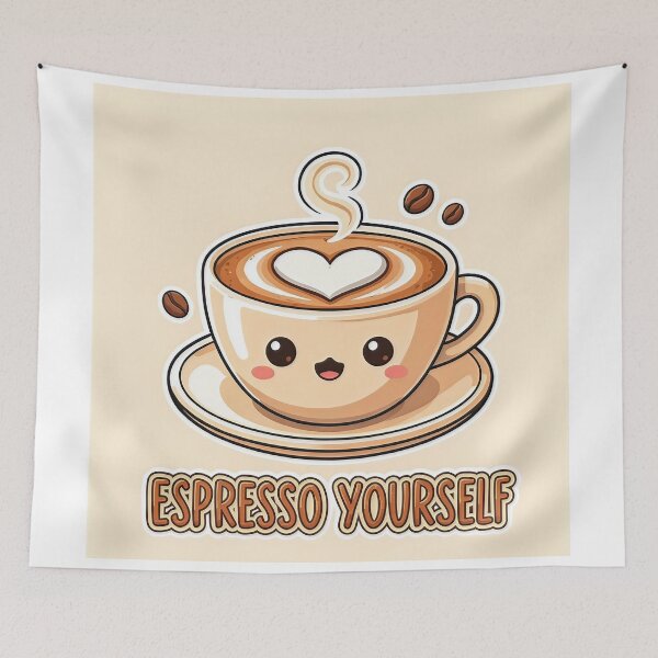 Item preview, Kawaii Coffee Cup Espresso Express Yourself designed and sold by C-Plus-Home.