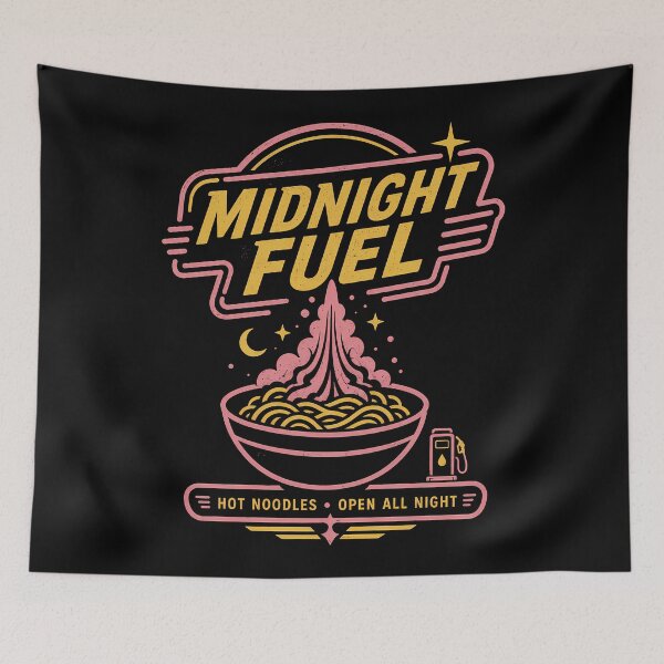 Item preview, Midnight Fuel & Noodle Bar Neon Emblem designed and sold by agearb.