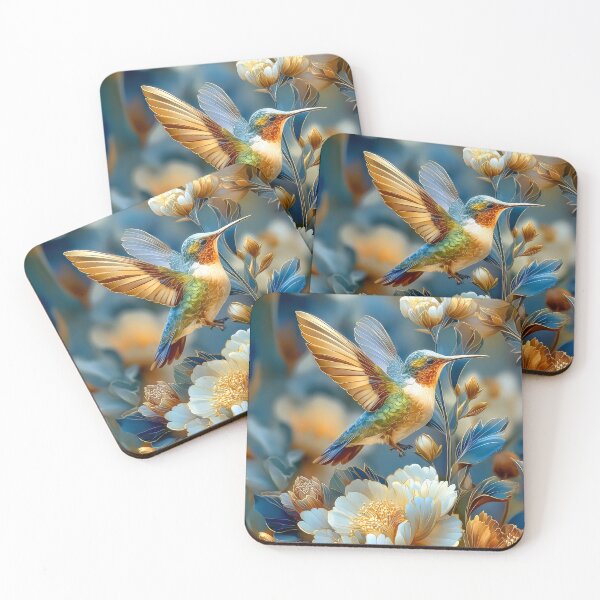 Item preview, Colorful Hummingbird and Flowers Art designed and sold by MargaretWiktor.