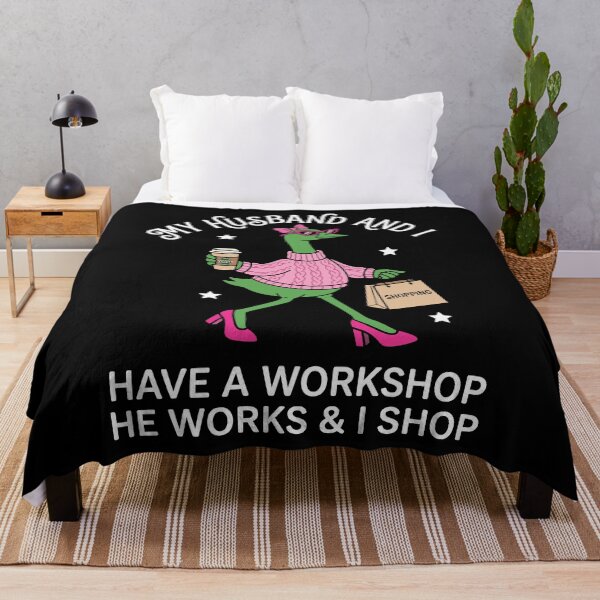 Item preview, My Wife And I Have A Workshop I Work And She Shops Husband Wife Marriage Humor Gift designed and sold by Doodleoub.
