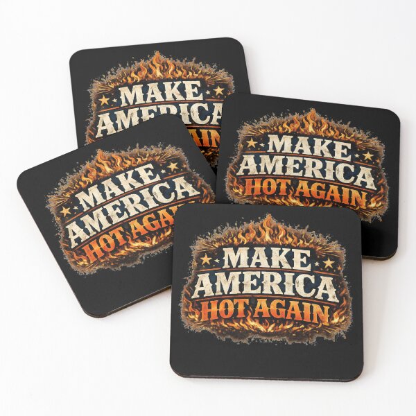 Item preview, Make America Hot Again Fiery Flames Vintage Typography designed and sold by Skotecky.