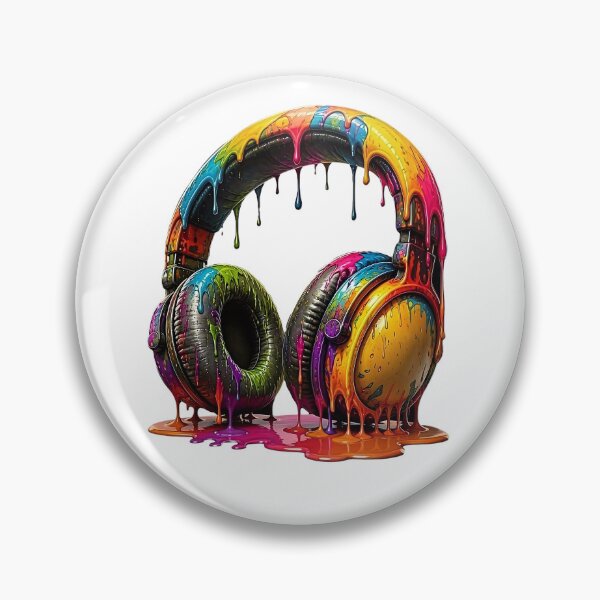 Item preview, Colorful Paint Drip Headphones | Neon Music Lover Art  designed and sold by Wilcox PhotoArt.