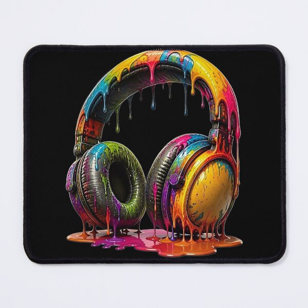 Item preview, Colorful Paint Drip Headphones | Neon Music Lover Art designed and sold by Wilcox PhotoArt.