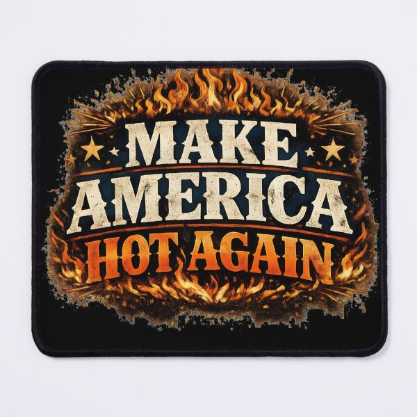 Item preview, Make America Hot Again Fiery Flames Vintage Typography designed and sold by Skotecky.
