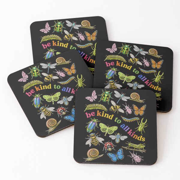 Item preview, Be Kind To All Kinds Vintage Insects Bugs Butterfly Ecology Nature Lover designed and sold by ObukiLantara.