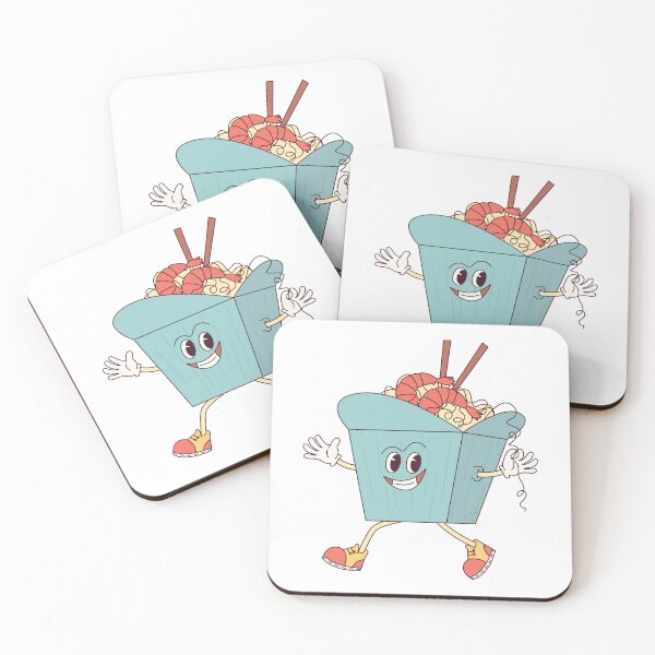 Item preview, Retro Noodle Box Mascot Sticker designed and sold by RiderSpoon.