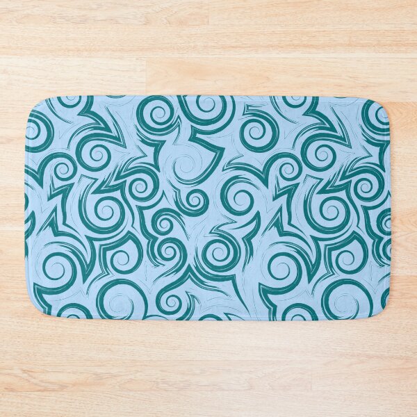 Item preview, ​Teal Tribal Swirl Seamless Pattern designed and sold by ​Jyoti Digital Artist.